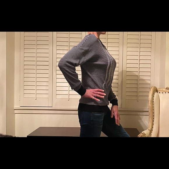 S/M Alexander McQueen MCQ striped logo sweater - Picture 4 of 12